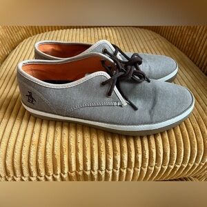 Penguin by Munsingwear Men’s Shoes Size 8.5 Gray Lace Up Canvas Sneakers